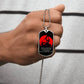 Samurai - I Just Know I'm Not Going To Lose - Bushido - Katana - Ronin - Galaxy - Black Dog Tag - Samurai Dog Tag - Military Ball Chain - Luxury Dog Tag