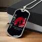 Samurai - Fall Down Seven Times Stand Up Eight - Bushido - Katana - Ronin - Black Dog Tag - Samurai Dog Tag - Military Ball Chain - Luxury Dog Tag