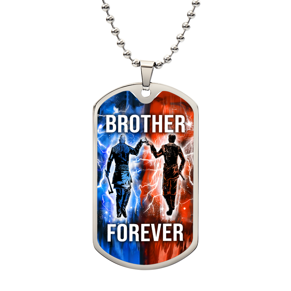 Viking - Brother Forever - Ragnar Lothbrok - Floki - Military Ball Chain - Luxury Dog Tag