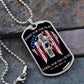 Soldier - Stand For The Flag - Kneel For The Cross - Army - Marine - Black Dog Tag - Soldier Dog Tag - Military Ball Chain - Luxury Dog Tag