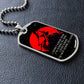 Samurai - I Just Know I'm Not Going To Lose - Bushido - Katana - Ronin - Galaxy - Black Dog Tag - Samurai Dog Tag - Military Ball Chain - Luxury Dog Tag