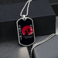 Samurai - Fall Down Seven Times Stand Up Eight - Bushido - Katana - Ronin - Black Dog Tag - Samurai Dog Tag - Military Ball Chain - Luxury Dog Tag