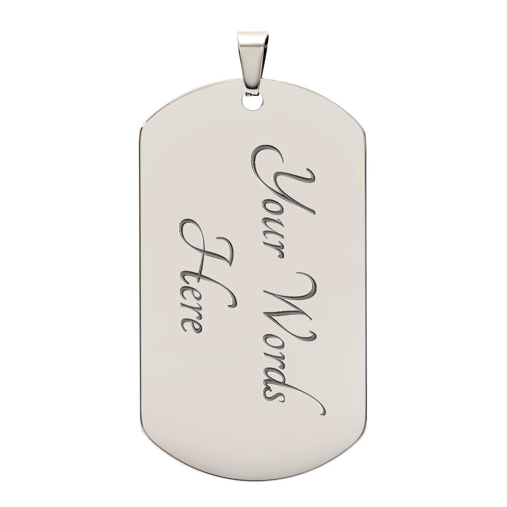 Knight Templar - I'm Not Going To Lose - Knight Templar Dog Tag - Military Ball Chain - Luxury Dog Tag