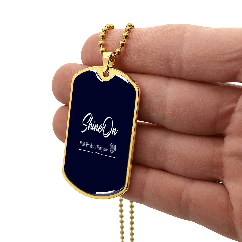 - Military Ball Chain - Luxury Dog Tag