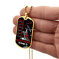 Knight Templar - Quitting Is Not - Black Dog Tag - Knight Templar Dog Tag - Military Ball Chain - Luxury Dog Tag