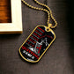 Knight Templar - Quitting Is Not - Black Dog Tag - Knight Templar Dog Tag - Military Ball Chain - Luxury Dog Tag