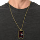 Dragon Ball - Quitting Is Not - Vegeta - Supper Saiyan God - Black Dog Tag - Dragon Ball Dog Tag - Military Ball Chain - Luxury Dog Tag