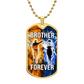 Naruto - Brother Forever - Uzumaki Naruto  - Uchiha Sasuke  - Military Ball Chain - Luxury Dog Tag