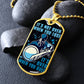 Warrior - It's not Over When You Lose - It's Over When You Quit - Sparta - Spartan - Black Dog Tag - Warrior Dog Tag - Military Ball Chain - Luxury Dog Tag