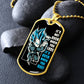 Dragon Ball - It's Not Over When You Lose - Vegeta - Supper Saiyan Blue - Black Dog Tag - Dragon Ball Dog Tag.png - Military Ball Chain - Luxury Dog Tag