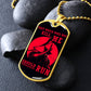 Samurai - That Which Does Not Kill Me - Should Run - Bushido - Katana - Ronin - Black Dog Tag - Samurai Dog Tag - Military Ball Chain - Luxury Dog Tag