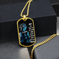 Dragon Ball - Don't Ever Think That The Reason - Goku - Galaxy - Black Dog Tag - Dragon Ball Dog Tag - Military Ball Chain - Luxury Dog Tag