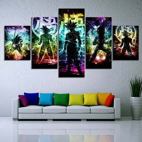 Dragon Ball - 5 Pieces Wall Art - Kid Goku - Goku - Vegeta - Dragon Ball Poster - Dragon Ball Canvas