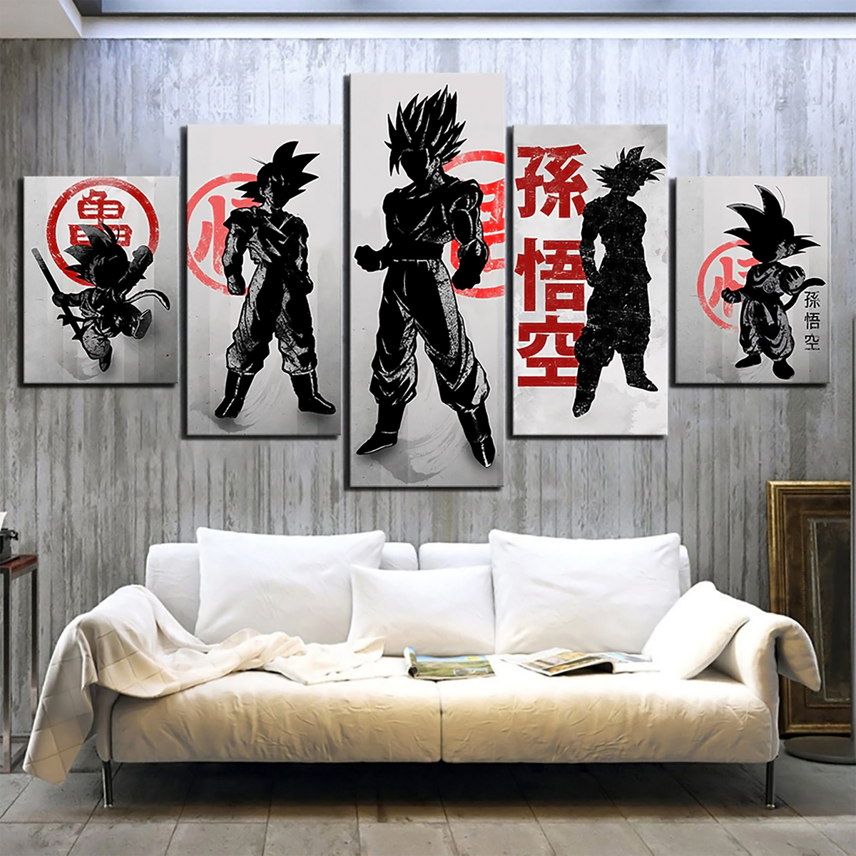 Dragon Ball - 5 Pieces Wall Art - Kid Goku - Goku - Vegeto - Dragon Ball Poster - Dragon Ball Canvas