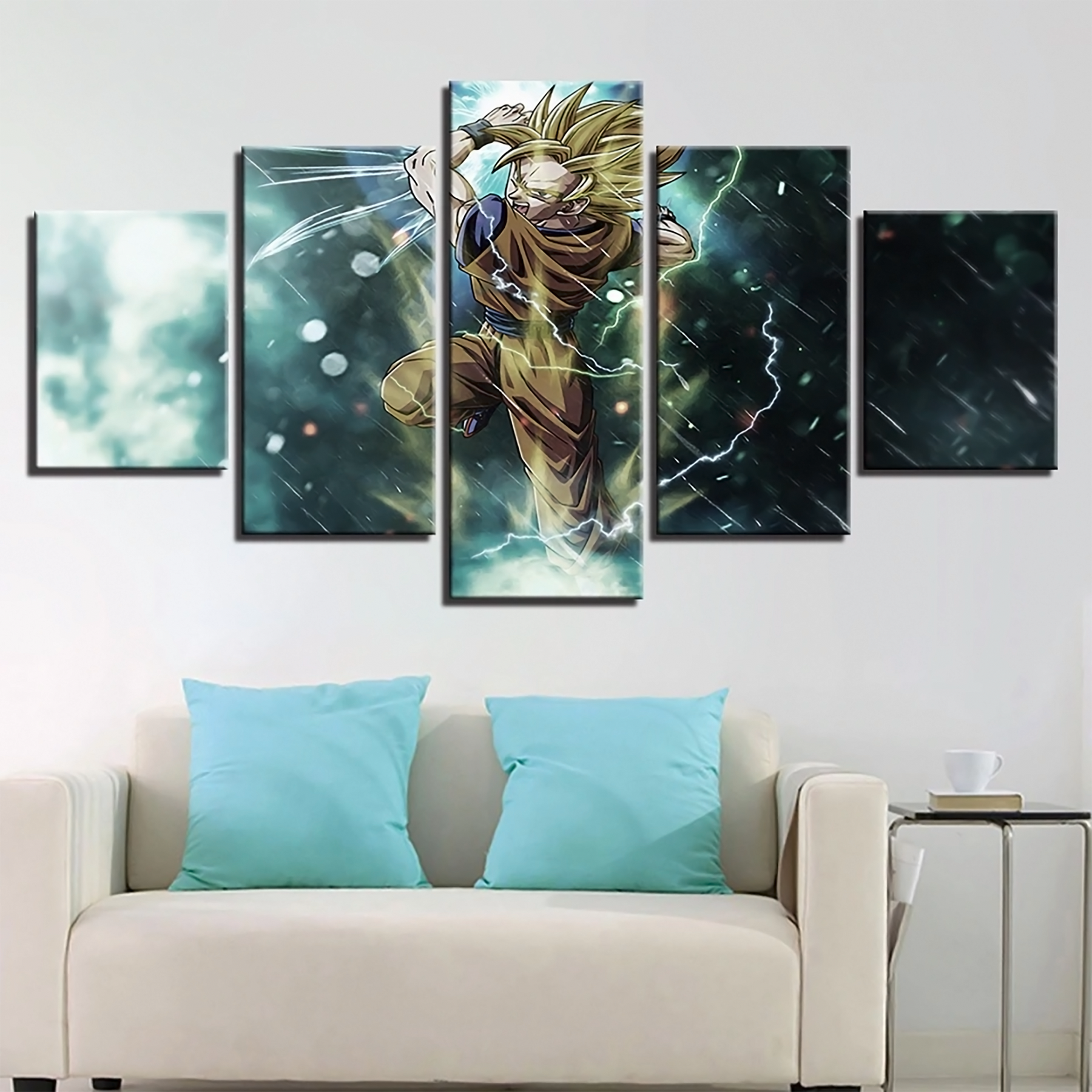 Dragon Ball - 5 Pieces Wall Art - Goku - Super Saiyan 3 - Dragon Ball Poster - Dragon Ball Canvas