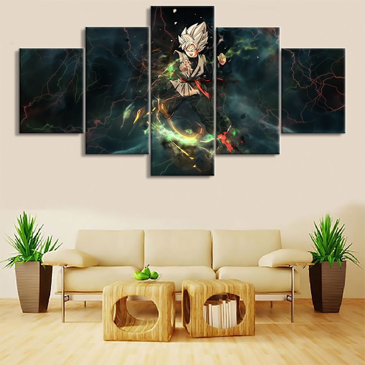 Dragon Ball - 5 Pieces Wall Art - Black Goku - Dragon Ball Poster - Dragon Ball Canvas