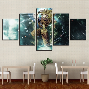 Dragon Ball - 5 Pieces Wall Art - Goku - Super Saiyan 3 - Dragon Ball Poster - Dragon Ball Canvas