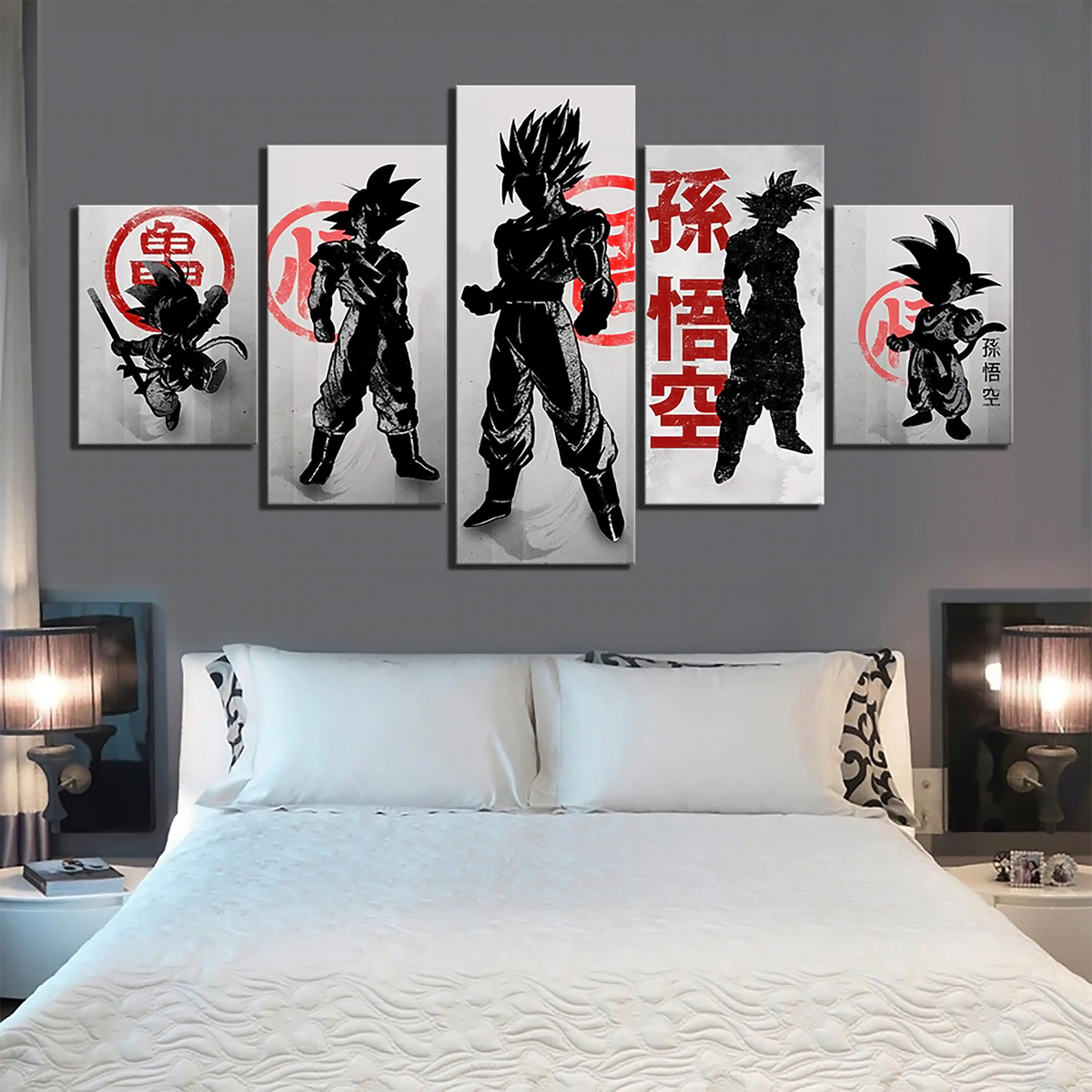 Dragon Ball - 5 Pieces Wall Art - Kid Goku - Goku - Vegeto - Dragon Ball Poster - Dragon Ball Canvas