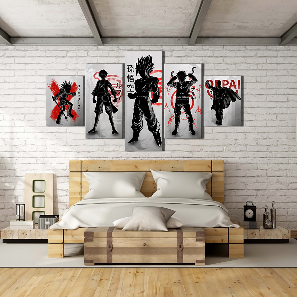 Dragon Ball - 5 Pieces Wall Art - Luffy - Goku - Naruto - Dragon Ball Poster - Dragon Ball Canvas