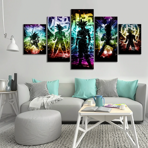 Dragon Ball - 5 Pieces Wall Art - Kid Goku - Goku - Vegeta - Dragon Ball Poster - Dragon Ball Canvas