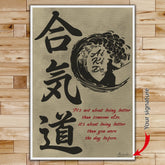 AI016 - It's Not About Being Better Than Someone Else - It's About Being Better Than You Were The Day Before - Vertical Poster - Vertical Canvas - Aikido Poster