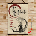 AI028 - Your Mind Is Your Best Weapon - English - Vertical Poster - Vertical Canvas - Aikido Poster