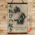 DR011 - Fall Down Seven Times Stand Up Eight - Goku - Vertical Poster - Vertical Canvas - Dragon Ball Poster