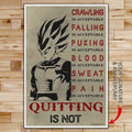 DR014 + DR058 - Quitting Is Not - I'm Not Going To Lose - Home Decoration - Vertical Poster - Vertical Canvas - Dragon Ball Poster