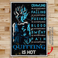 DR015 - Quitting Is Not - Goku - Vertical Poster - Vertical Canvas - Dragon Ball Poster