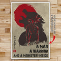 DR021 - A Man - A Warrior - A Monster Inside - Goku - Vertical Poster - Vertical Canvas - Dragon Ball Poster
