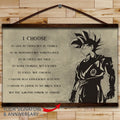 DR031 - I Choose - Goku - English - Horizontal Poster - Horizontal Canvas - Dragon Ball Poster