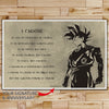 DR031 - I Choose - Goku - English - Horizontal Poster - Horizontal Canvas - Dragon Ball Poster