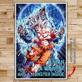 DR051 - A Monster Inside - Goku Ultra Instinct Mastered - Vertical Poster - Vertical Canvas - Dragon Ball Poster
