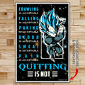 DR056 - Quitting Is Not - Vegeta - Super Saiyan Blue - Vertical Poster - Vertical Canvas - Dragon Ball Poster