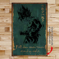 DR063 - Fall Down Seven Times Stand Up Eight - Goku - Vertical Poster - Vertical Canvas - Dragon Ball Poster