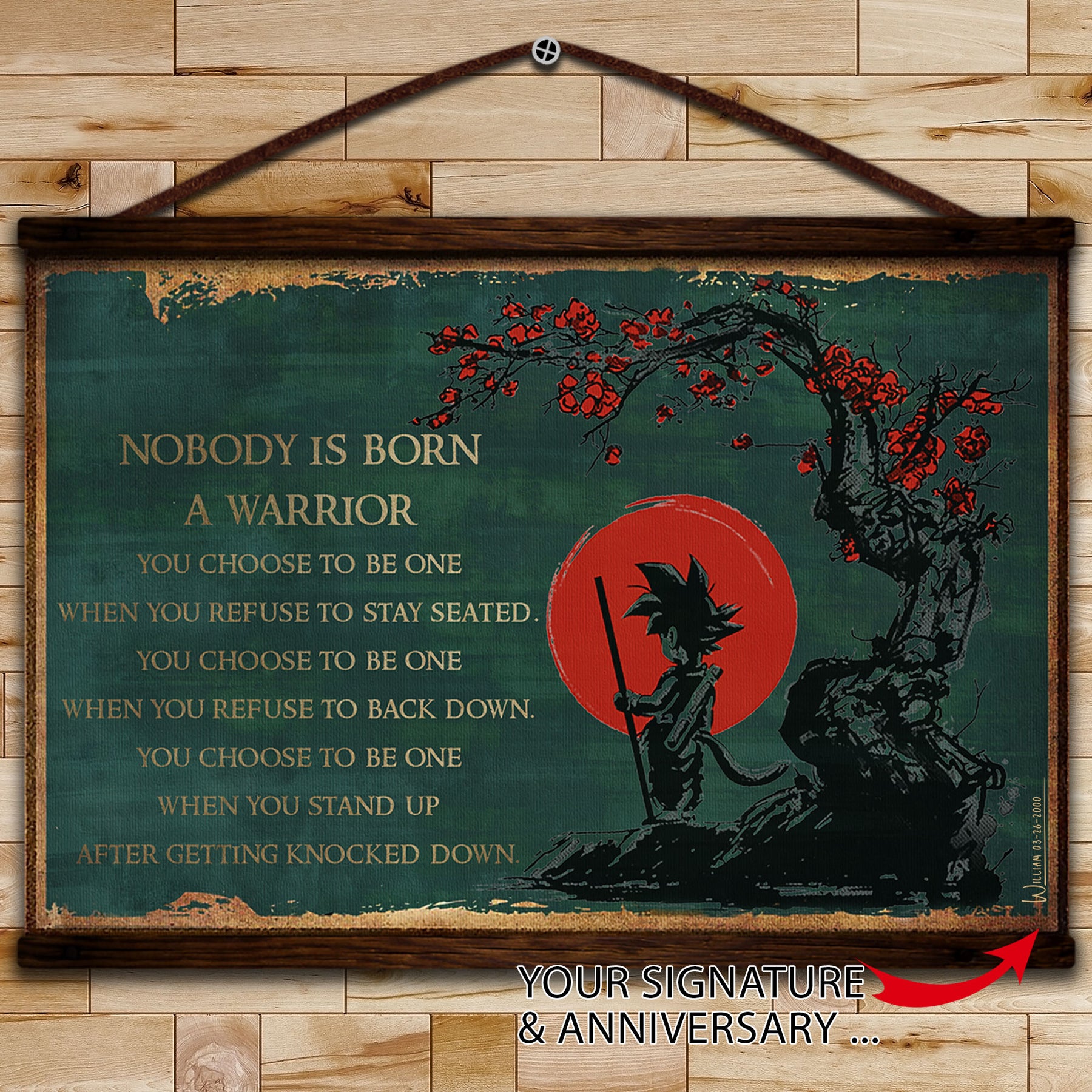 DR066 - Nobody Is Born A Warrior - Goku - Horizontal Poster - Horizontal Canvas - Dragon Ball Poster