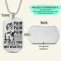 DRD017 - PAIN - You Are Not Dead Yet - Vegeta - Dragon Ball - Engrave Silver Dog Tag