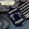 DRD028 - Call On Me Brother - Brother Forever - Goku - Vegeta - Dragon Ball - Engrave Double Black Dog Tag