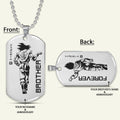 DRD030 - Brother Forever - Goku - Vegeta - Dragon Ball - Engrave Double Silver Dog Tag