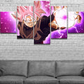 Dragon Ball - 5 Pieces Wall Art - Black Goku - Super Saiyan Rose - Dragon Ball Poster - Dragon Ball Canvas