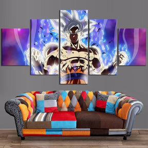 Dragon Ball - 5 Pieces Wall Art - Mastered Ultra Instinct Goku - Dragon Ball Poster - Dragon Ball Canvas