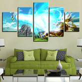 Dragon Ball - 5 Pieces Wall Art - Goku Vs Cell - Super Saiyan - Dragon Ball Poster - Dragon Ball Canvas