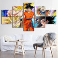 Dragon Ball - 5 Pieces Wall Art - Goku - Super Saiyan - Dragon Ball Poster - Dragon Ball Canvas