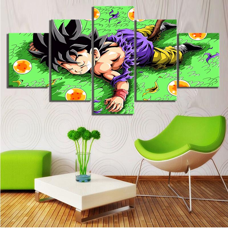 Dragon Ball - 5 Pieces Wall Art - Kid Goku - Dragon Ball Poster - Dragon Ball Canvas