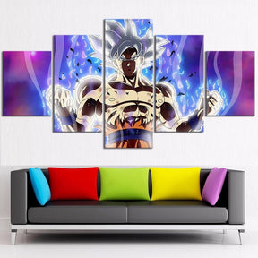 Dragon Ball - 5 Pieces Wall Art - Mastered Ultra Instinct Goku - Dragon Ball Poster - Dragon Ball Canvas