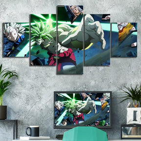 Dragon Ball - 5 Pieces Wall Art - Broly - Vegeta - Goku - Trunks - Dragon Ball Poster - Dragon Ball Canvas