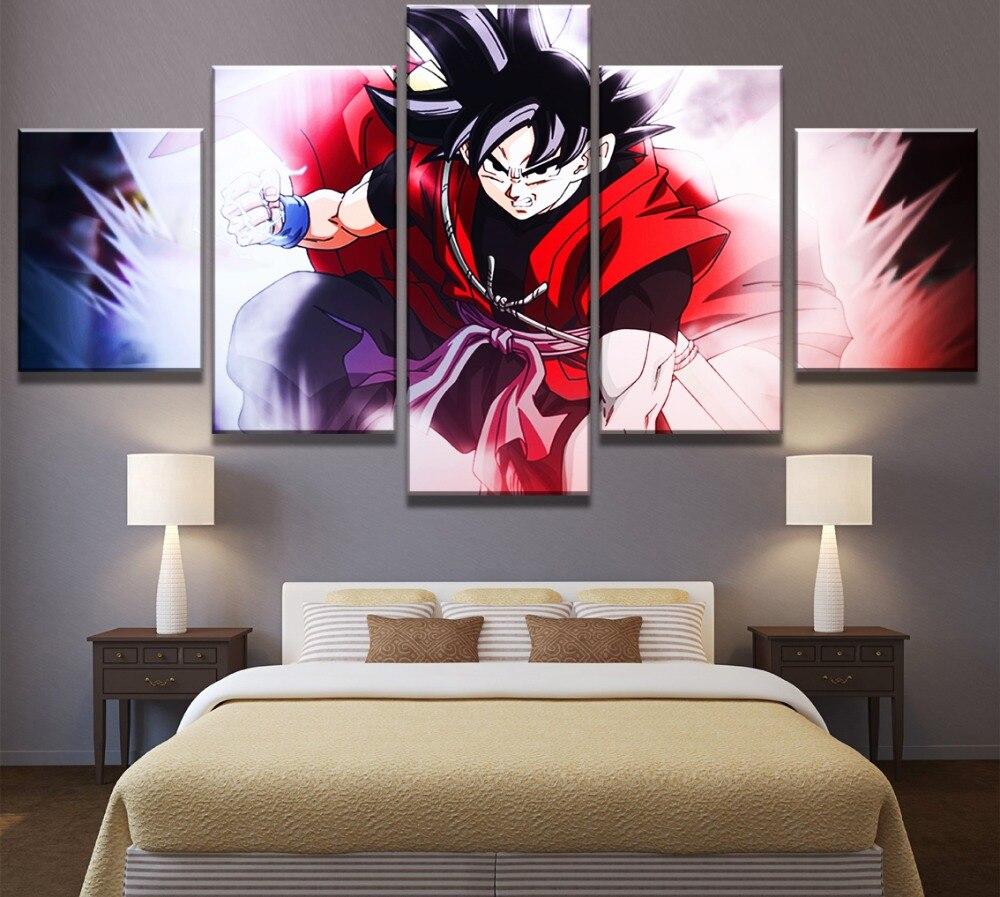 Dragon Ball - 5 Pieces Wall Art - Goku - Super Saiyan 4 - Dragon Ball Poster - Dragon Ball Canvas