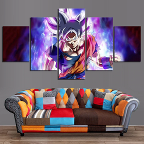 Dragon Ball - 5 Pieces Wall Art - Mastered Ultra Instinct Goku - Dragon Ball Poster - Dragon Ball Canvas