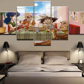 Dragon Ball - 5 Pieces Wall Art - Goku - Super Saiyan Blue - Super Saiyan God - Mastered Ultra Instinct - Dragon Ball Poster - Dragon Ball Canvas