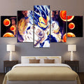 Dragon Ball - 5 Pieces Wall Art - Vegeta - Super Saiyan - Dragon Ball Poster - Dragon Ball Canvas